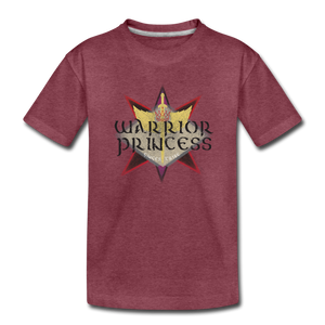Warrior Princess - Toddler Premium T-Shirt - heather burgundy