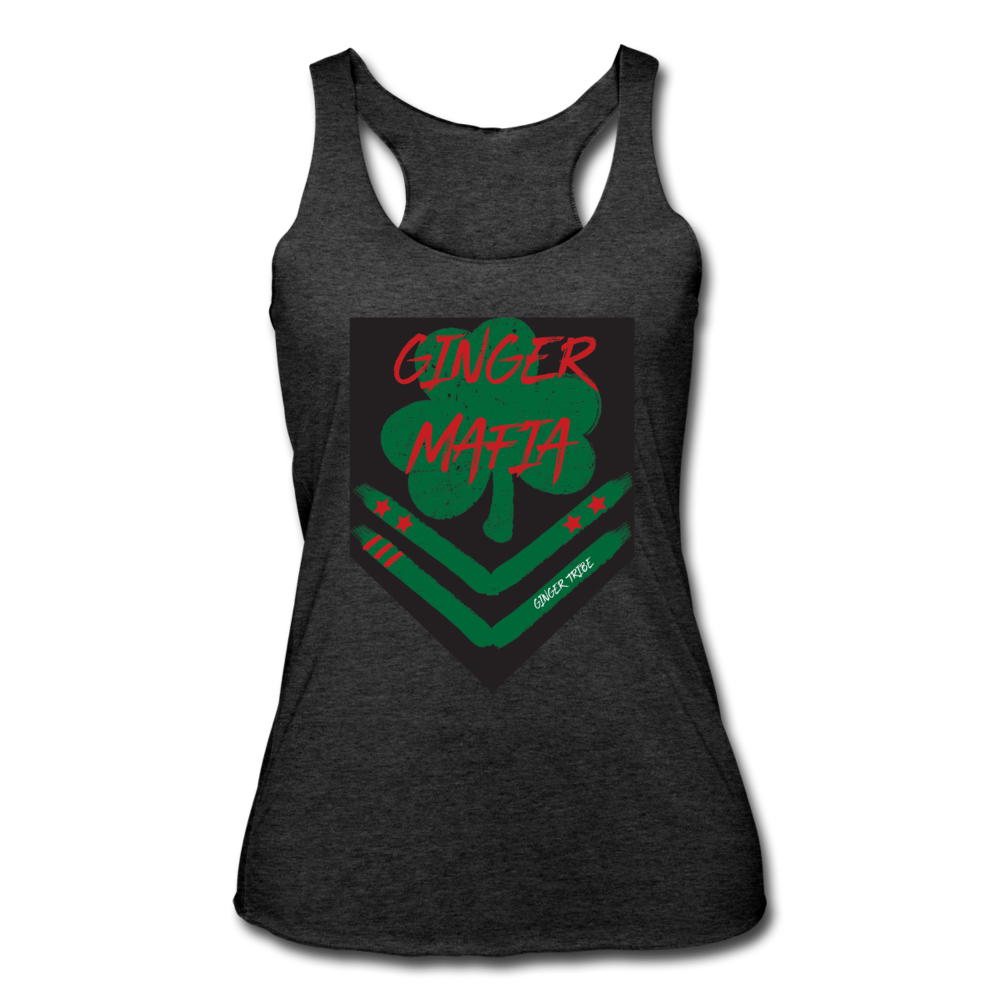 Ginger Mafia - Women’s Tri-Blend Racerback Tank - heather black