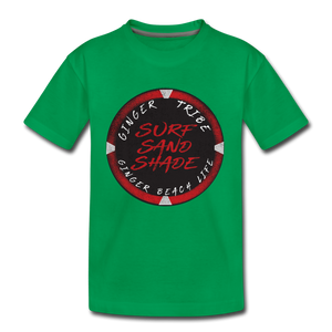 Surf and Shade - Ginger Beach Life - Kids' Premium T-Shirt - kelly green