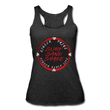Load image into Gallery viewer, Surf and Shade -  Ginger Beach Life - Women’s Racerback Tank - heather black