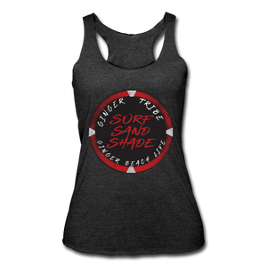 Surf and Shade -  Ginger Beach Life - Women’s Racerback Tank - heather black