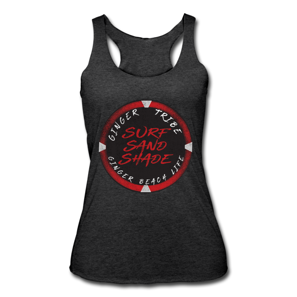 Surf and Shade -  Ginger Beach Life - Women’s Racerback Tank - heather black