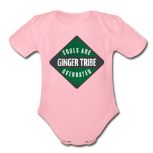 Load image into Gallery viewer, Souls Are Overrated - Organic Short Sleeve Baby Bodysuit - light pink
