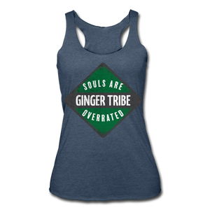 Souls Are Overrated - Green - Women’s Tri-Blend Racerback Tank - heather navy