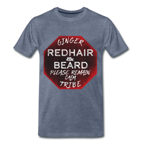 Red Hair and Beard - Premium T-Shirt - heather blue