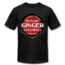 Load image into Gallery viewer, Ginger Dangerous - Red - Unisex Jersey T-Shirt - black