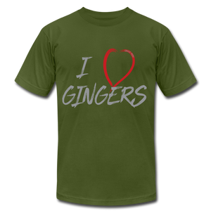 I Love Gingers - Unisex Jersey T-Shirt - olive