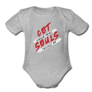Got Souls - Organic Short Sleeve Baby Bodysuit - heather gray