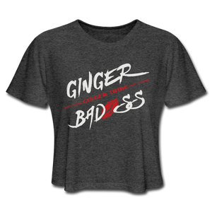 Ginger Bad*ss - Women's Cropped T-Shirt - deep heather