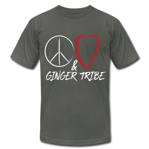 Peace, Love, and Ginger Tribe - Short Sleeve T-Shirt - asphalt