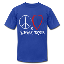 Load image into Gallery viewer, Peace, Love, and Ginger Tribe - Short Sleeve T-Shirt - royal blue