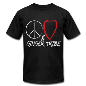 Peace, Love, and Ginger Tribe - Short Sleeve T-Shirt - black