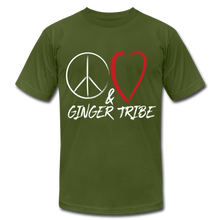 Load image into Gallery viewer, Peace, Love, and Ginger Tribe - Short Sleeve T-Shirt - olive