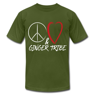 Peace, Love, and Ginger Tribe - Short Sleeve T-Shirt - olive