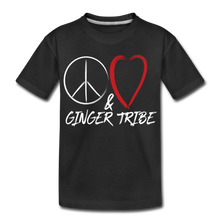 Load image into Gallery viewer, Peace, Love, and Ginger Tribe - Kids&#39; Premium T-Shirt - black