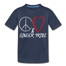 Load image into Gallery viewer, Peace, Love, and Ginger Tribe - Kids&#39; Premium T-Shirt - navy