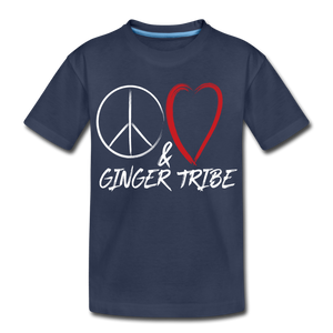 Peace, Love, and Ginger Tribe - Kids' Premium T-Shirt - navy