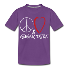 Load image into Gallery viewer, Peace, Love, and Ginger Tribe - Kids&#39; Premium T-Shirt - purple