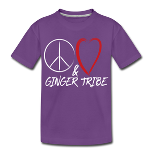 Peace, Love, and Ginger Tribe - Kids' Premium T-Shirt - purple