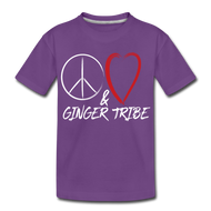 Peace, Love, and Ginger Tribe - Kids' Premium T-Shirt - purple