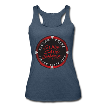 Load image into Gallery viewer, Surf and Shade -  Ginger Beach Life - Women’s Racerback Tank - heather navy