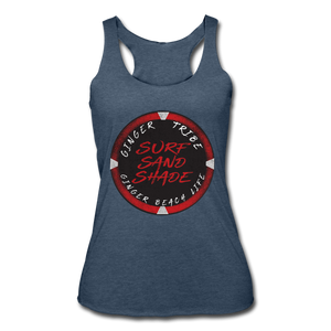 Surf and Shade -  Ginger Beach Life - Women’s Racerback Tank - heather navy