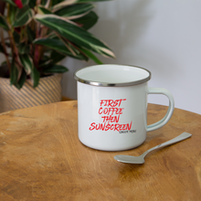 Load image into Gallery viewer, First Coffee - Camper Mug - white