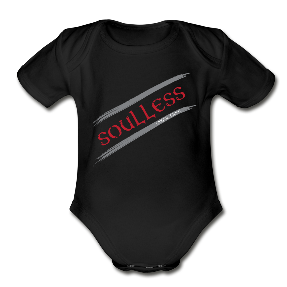 Soulless - Organic Short Sleeve Baby Bodysuit - black
