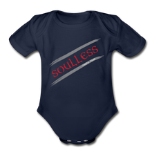 Load image into Gallery viewer, Soulless - Organic Short Sleeve Baby Bodysuit - dark navy