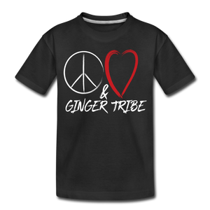 Peace and Love - Toddler Premium T-Shirt - black