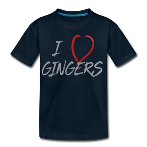 I Love Gingers - Kids' Premium T-Shirt - deep navy