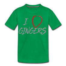 Load image into Gallery viewer, I Love Gingers - Kids&#39; Premium T-Shirt - kelly green