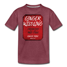 Load image into Gallery viewer, Ginger Wildling - Kids&#39; Premium T-Shirt - heather burgundy
