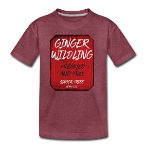 Ginger Wildling - Toddler Premium T-Shirt - heather burgundy