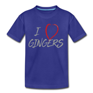 I Love Gingers - Toddler Premium T-Shirt - royal blue