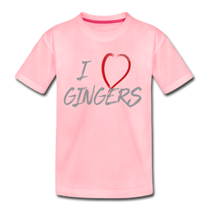 I Love Gingers - Toddler Premium T-Shirt - pink