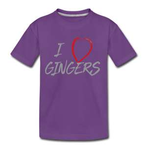 I Love Gingers - Toddler Premium T-Shirt - purple