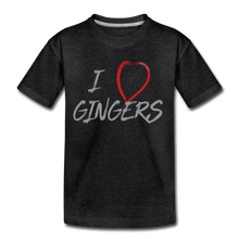 Load image into Gallery viewer, I Love Gingers - Toddler Premium T-Shirt - charcoal gray