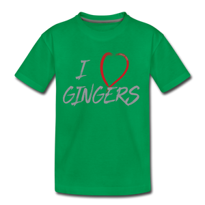 I Love Gingers - Toddler Premium T-Shirt - kelly green