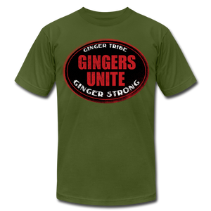 Gingers Unite - Unisex Jersey T-Shirt - olive