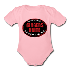 Load image into Gallery viewer, Gingers Unite - Organic Short Sleeve Baby Bodysuit - light pink