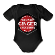 Ginger Dangerous - Organic Short Sleeve Baby Bodysuit - black