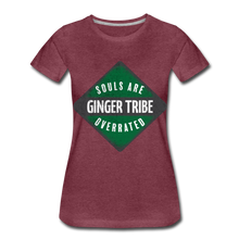 Load image into Gallery viewer, souls Are Overrated - Green - Women’s Premium T-Shirt - heather burgundy