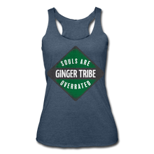 Load image into Gallery viewer, Souls Are Overrated - Green - Women’s Tri-Blend Racerback Tank - heather navy