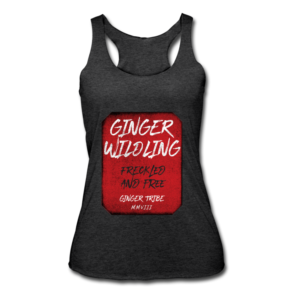 Ginger Wildling - Women’s Tri-Blend Racerback Tank - heather black