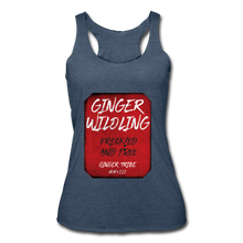Load image into Gallery viewer, Ginger Wildling - Women’s Tri-Blend Racerback Tank - heather navy