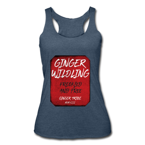 Ginger Wildling - Women’s Tri-Blend Racerback Tank - heather navy