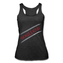 Load image into Gallery viewer, Soulless - Women’s Tri-Blend Racerback Tank - heather black