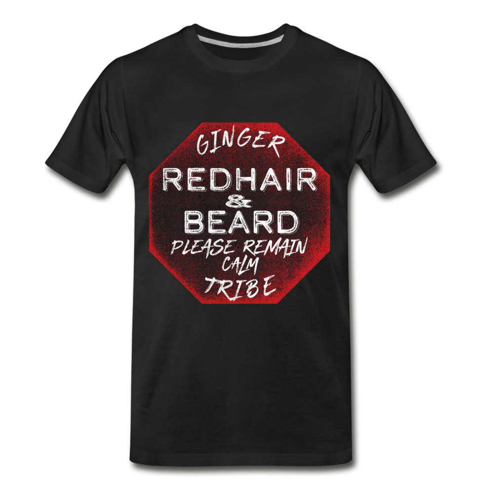 Red Hair and Beard - Premium T-Shirt - black