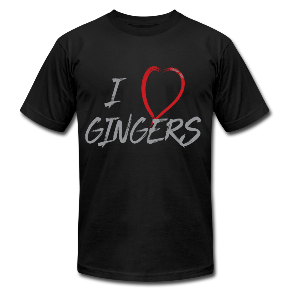 I Love Gingers - Unisex Jersey T-Shirt - black